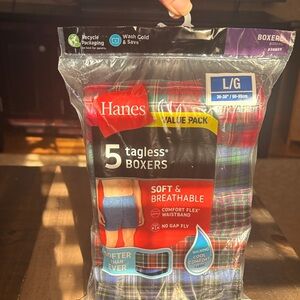 Hanes 5 Pack Men’s Boxers Size Large
